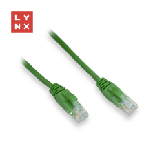LYNX UTP CAT5E Összekötő Zöld 3m LX-UTP5E-030-GREEN kábel és adapter