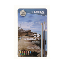 Lyra Színes ceruza LYRA Graduate Aquarell hatszögletű fémdoboz 12 db/készlet színes ceruza