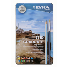 Lyra Színes ceruza lyra graduate aquarell hatszögletű fémdoboz 12 db/készlet 2881120 színes ceruza