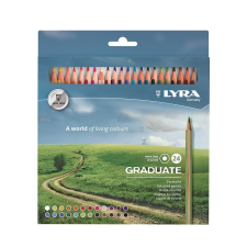 Lyra Színes ceruza LYRA Graduate hatszögletű 24 db/készlet színes ceruza