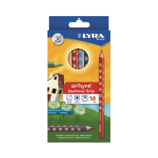 Lyra Színes ceruza LYRA Groove háromszögletű vastag 10 db/készlet színes ceruza