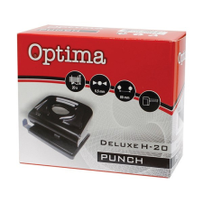 Lyukasztó OPTIMA H-20 2 lyukú fém 20 lap fekete lyukasztó