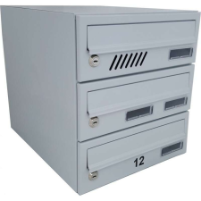  M30 moduláris postaláda tömb, 3db Névtábla + perforáció RAL9005  fekete postaláda