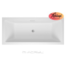  M-Acryl SABINA PRO egyenes akril kád, 160x75/170x75/180x80 cm, ajándék kádlábbal és peremrögzítővel, 12479 kád, zuhanykabin