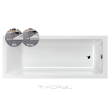  M-acryl Sandra Slim 170x75 egyenes akril kád kád, zuhanykabin
