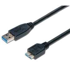 M-CAB 7001164 USB 3.0 mikroUSB-B kábel 1m - Fekete (7001164) kábel és adapter