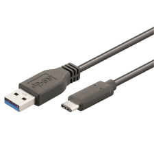 M-CAB 7001308 USB 3.1 Type-C - USB-A 3.0 1m - Fekete (7001308) kábel és adapter