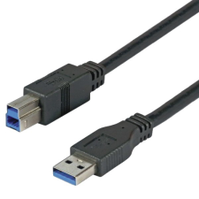 M-CAB 7300036 USB 3.0 A-B összekötő kábel 3m - Fekete (7300036) kábel és adapter