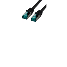M-CAB S/FTP CAT6a Patch kábel 0.25m Fekete kábel és adapter
