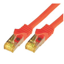 M-CAB S/FTP CAT7 kábel 0.5m Piros (3734) kábel és adapter