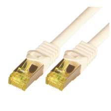 M-CAB S/FTP CAT7 kábel 10m Fehér kábel és adapter