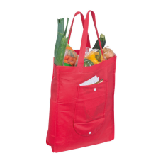 M-Collection Összehajtható nem szőtt bevásárló táska, piros