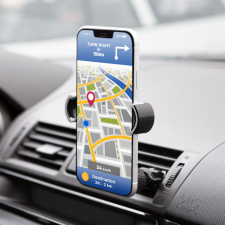 M.N.C Telefontartó - szellőzőrácsra rögzíthető - fekete mobiltelefon kellék