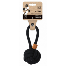 M-Pets M-PETS kötéljáték füles labda 8cm fekete játék kutyáknak