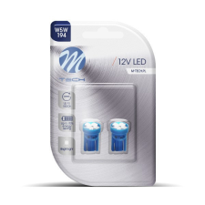 M-Tech , Led dióda, T10, 4x3528 SMD, Kék, 2db autóalkatrész