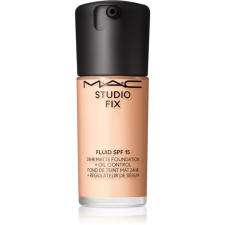 MAC Cosmetics Studio Fix Fluid SPF 15 24HR Matte Foundation + Oil Control mattító alapozó SPF 15 árnyalat N4 30 ml smink alapozó