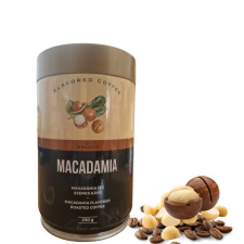  Macadámdió ízesítésű pörkölt szemes kávé díszdobozban 250g kávé