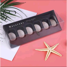  Macaron díszdoboz fekete 6 darabos sütés és főzés