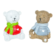  Maci pulcsiban poly M6cm dekorációs kellék