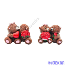 Macipár ülő figura 5,5 cm dekorációs kellék