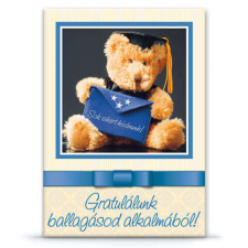 Mackós Ballagási Képeslap - Gratuláció - 16,5x11,7 cm party kellék