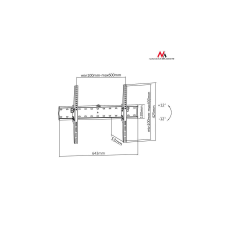 Maclean Adjustable Wall TV Bracket 37-85" tv állvány és fali konzol