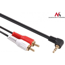 Maclean Jack hajlított fejű 90 fokos - 2 RCA kábel 15m (MCTV-828) kábel és adapter