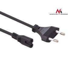 Maclean MCTV-810 2 tűs EU tápkábel 3m - Fekete kábel és adapter