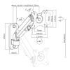 Maclean Monitor wall mount gas spring Maclean MC-458