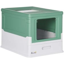  Macskaalom doboz, PawHut, PP, 47,5x35,5x36,7 cm, zöld/fehér macskatoalett