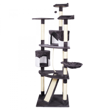 Macskabútor kaparóoszlop szürke-fehér szizál 198 cm 63239 macskafelszerelés