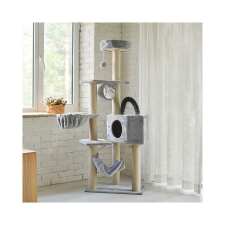  Macskabútor több szintes - 160 cm - szürke macskabútor