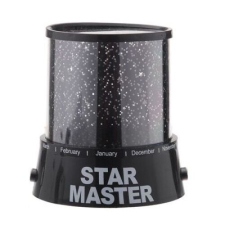 Macvi® Star Master éjjeli lámpa csillag és hold vetítéssel, fekete színben éjjeli fény