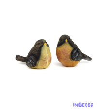  Madár figura 7cm - Krém-Barna dekorációs kellék