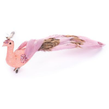 Madár MagicHome karácsony, rózsaszín páva csipesszel, 23 cm karácsonyi dekoráció