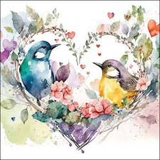 Madaras szalvéta - Loving Birds papírárú, csomagoló és tárolóeszköz