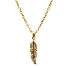  Madártoll medál nyaklánccal, arany színű nyaklánc
