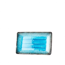 MADE IN JAPAN Sky Blue 21,5 x 13 cm, sushihoz (MIJC7018) tányér és evőeszköz