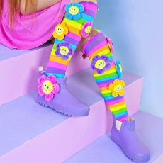  Madmia Colorful Oopsie Daisy hosszú zokni 3-5 éves lányoknak