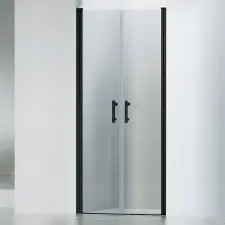  Madrid .||. Black 100 kétszárnyú nyíló zuhanyajtó, 195cm, 5mm, NANO fürdőkellék