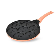 Maestro MR-1222-B, 26 cm, Mosoly alakú, Tapadásmentes, Alumínium, Narancs-Fekete, Serpenyő edény