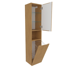  Magas fürdőszobai szekrény SAT Evolution 36x165x32 cm tölgy mézes matrac SATEVOV36DMK fürdőszoba bútor