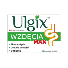  Magas minőségű Ulgix Wzdęcia Max étrendkiegészítő / gyomoridegesség elleni készítmény. gyógyhatású készítmény