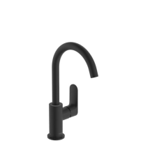 Magas mosdó csaptelep Hansgrohe Rebris S leeresztőszeleppel matt fekete 72536670 csaptelep
