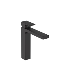 Magas mosdó csaptelep Hansgrohe Vernis Shape leeresztőszelep nélkül fekete matt 71591670 csaptelep