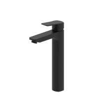  Magas mosdó csaptelep SAT Cube Way leeresztőszelep nélkül fekete matt CU285C csaptelep