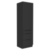  Magas szekrény, fekete, SIBER 60 DKS-210 3S1F