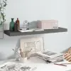  magasfényű szürke MDF lebegő fali polc 80 x 23,5 x 3,8 cm