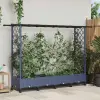  Magasított Ágy Trellis-szel és Tetővel Szürke 203 x 40 x 127 cm