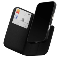 MAGEASY Card Folio M Oldalra nyíló MagEasy hátlaptok iPhone 16 fekete tok és táska